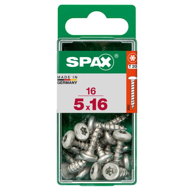 VIJAK CILINDRIČNA GLAVA SPAX TRX 5X16 V ZAVITKU 16 KOS