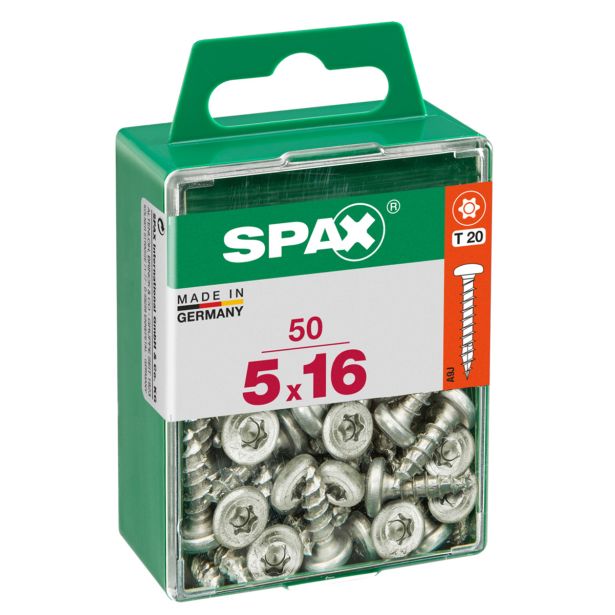 VIJAK CILINDRIČNA GLAVA SPAX TRX 5X16 V ZAVITKU 50 KOS