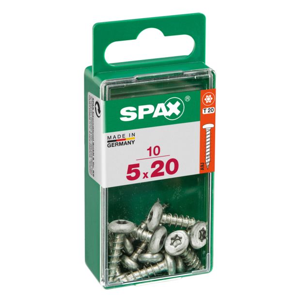 VIJAK CILINDRIČNA GLAVA SPAX TRX 5X20 V ZAVITKU 10 KOS