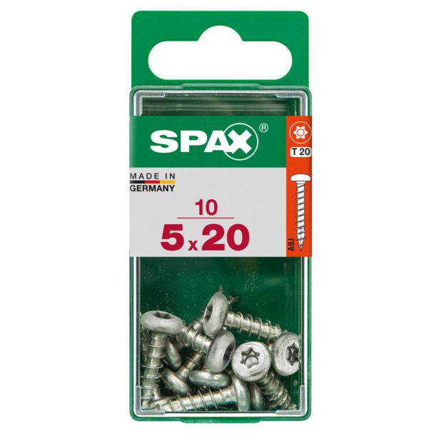 VIJAK CILINDRIČNA GLAVA SPAX TRX 5X20 V ZAVITKU 10 KOS