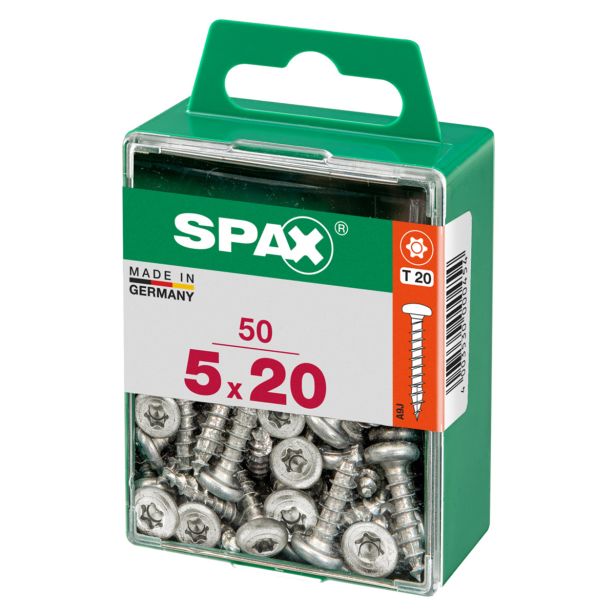 VIJAK CILINDRIČNA GLAVA SPAX TRX 5X20 V ZAVITKU 50 KOS