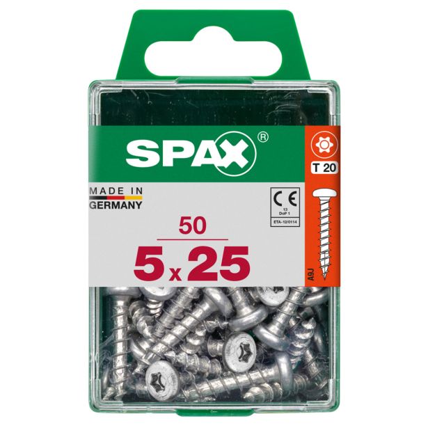 VIJAK CILINDRIČNA GLAVA SPAX TRX 5X25 V ZAVITKU 50 KOS