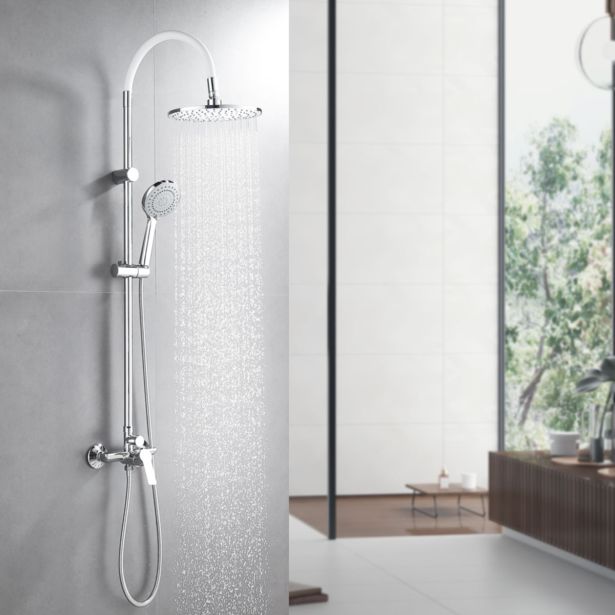 TUŠ SISTEM INTER CERAMIC ALISADO SILIKON/ MEDENINA KROM/BELA
