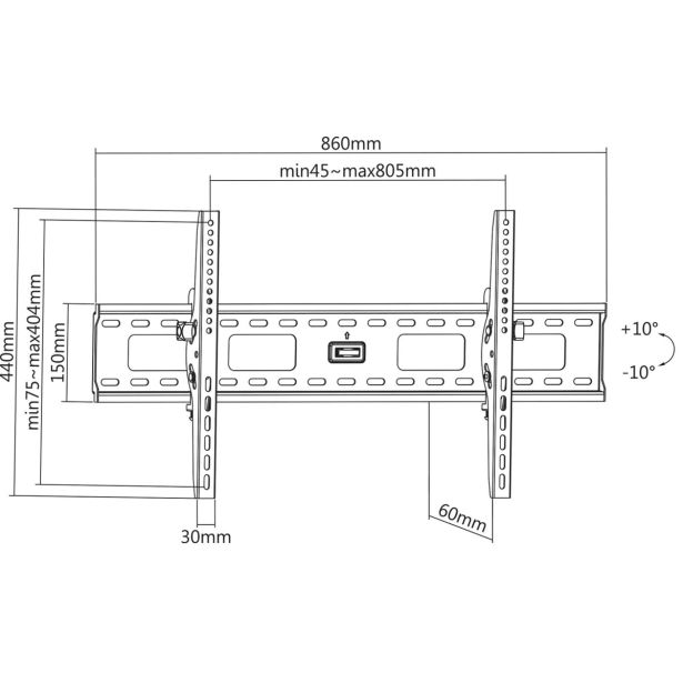 TV NOSILEC NAGIBNI MANHATTAN 94-216CM 75KG