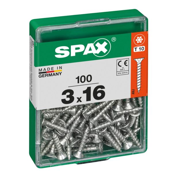 UNIVERZALNI VIJAK SPAX TX 3X16 WIROX A2F V ZAVITKU 100 KOS