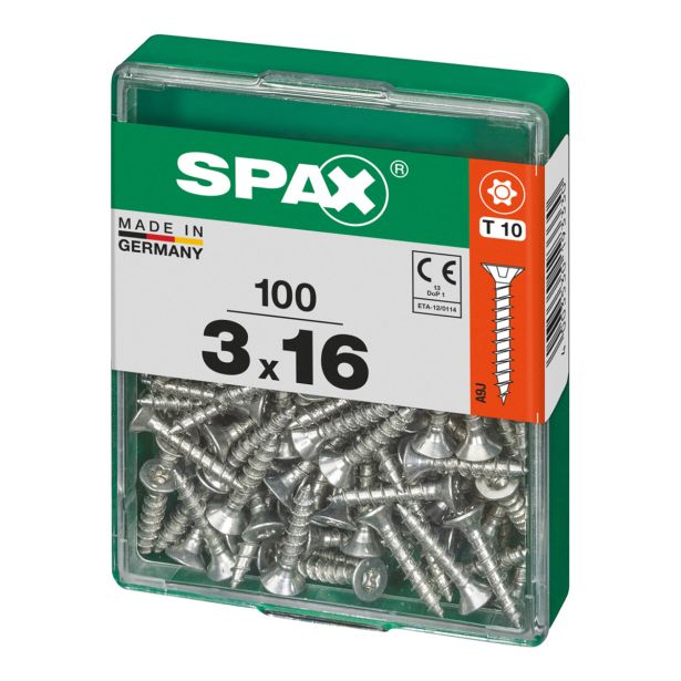 UNIVERZALNI VIJAK SPAX TX 3X16 WIROX A2F V ZAVITKU 100 KOS