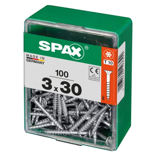 UNIVERZALNI VIJAK SPAX TX 3X30 WIROX A2F V ZAVITKU 100 KOS