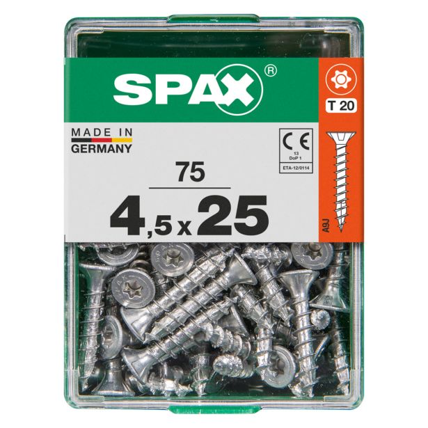 UNIVERZALNI VIJAK SPAX TX 4.5X25 WIROX A2F V ZAVITKU 75 KOS