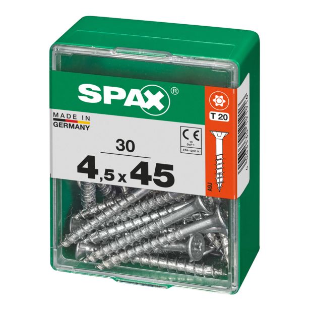 UNIVERZALNI VIJAK SPAX TX 4.5X45 WIROX A2F V ZAVITKU 30 KOS