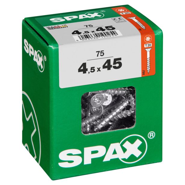 UNIVERZALNI VIJAK SPAX TX 4.5X45 WIROX A2F V ZAVITKU 75KOS