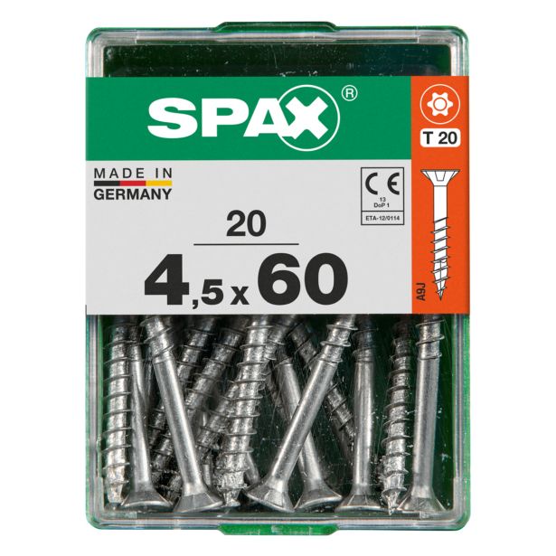 UNIVERZALNI VIJAK SPAX TX 4.5X60 WIROX A2F V ZAVITKU 20 KOS