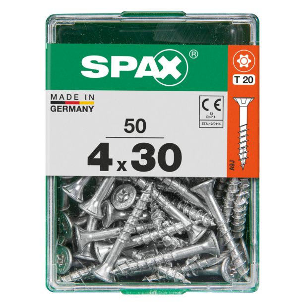 UNIVERZALNI VIJAK SPAX TX 4X30 WIROX A2F V ZAVITKU 50KOS
