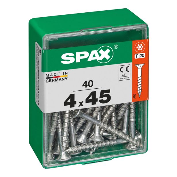 UNIVERZALNI VIJAK SPAX TX 4X45 WIROX A2F V ZAVITKU 40KOS