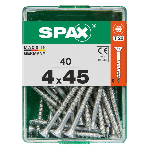 UNIVERZALNI VIJAK SPAX TX 4X45 WIROX A2F V ZAVITKU 40KOS