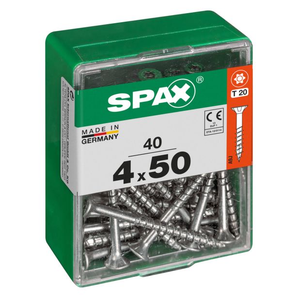 UNIVERZALNI VIJAK SPAX TX 4X50 WIROX A2F V ZAVITKU 40KOS