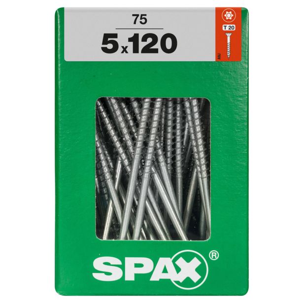 UNIVERZALNI VIJAK SPAX TX 5X120 WIROX A2F V ZAVITKU 75 KOS