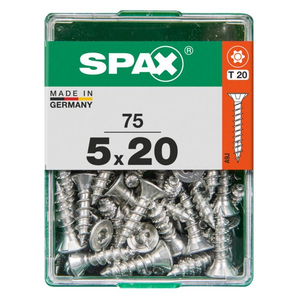 UNIVERZALNI VIJAK SPAX TX 5X20 WIROX A2F V ZAVITKU 75 KOS