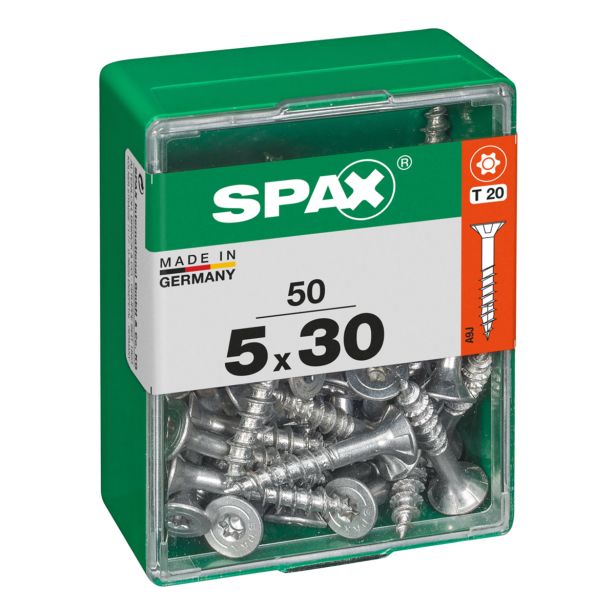 UNIVERZALNI VIJAK SPAX TX 5X30 WIROX A2F V ZAVITKU 50 KOS