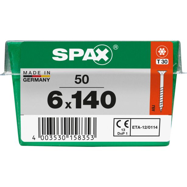 UNIVERZALNI VIJAK SPAX TX 6X140 WIROX A2F V ZAVITKU 50 KOS