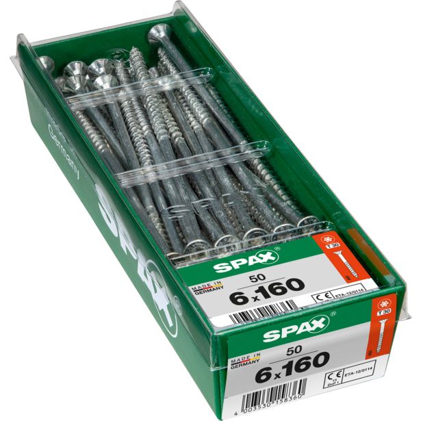 UNIVERZALNI VIJAK SPAX TX 6X160 WIROX A2F V ZAVITKU 50 KOS