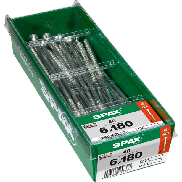 UNIVERZALNI VIJAK SPAX TX 6X180 WIROX A2F V ZAVITKU 40 KOS