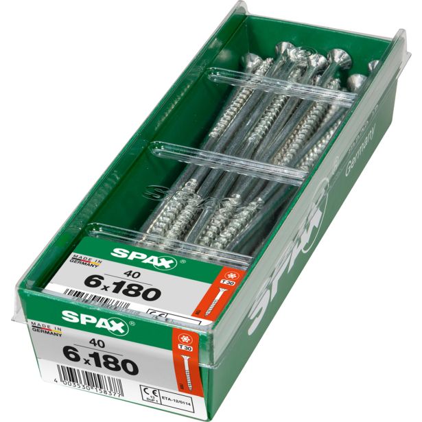 UNIVERZALNI VIJAK SPAX TX 6X180 WIROX A2F V ZAVITKU 40 KOS