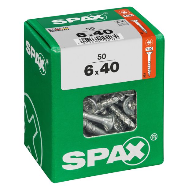 UNIVERZALNI VIJAK SPAX TX 6X40 WIROX A2F V ZAVITKU 50 KOS
