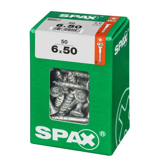 UNIVERZALNI VIJAK SPAX TX 6X50 WIROX A2F V ZAVITKU 50 KOS