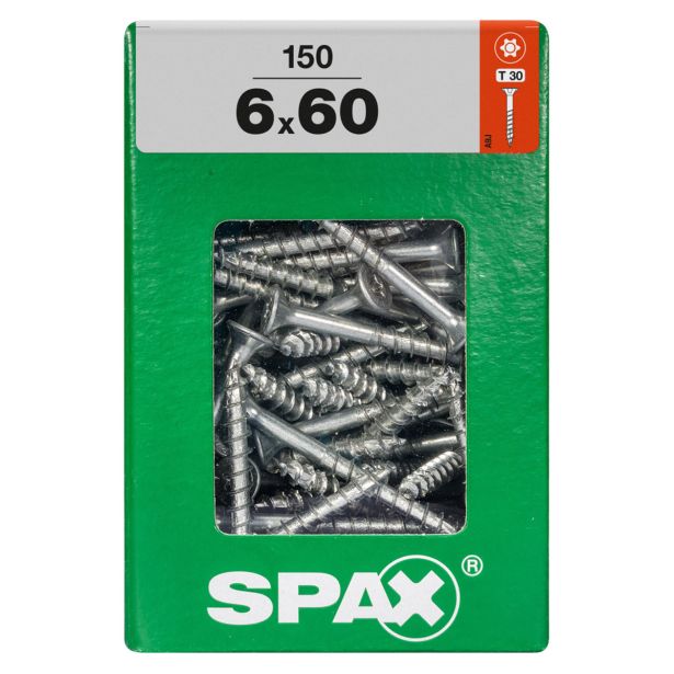 UNIVERZALNI VIJAK SPAX TX 6X60 WIROX A2F V ZAVITKU 150 KOS
