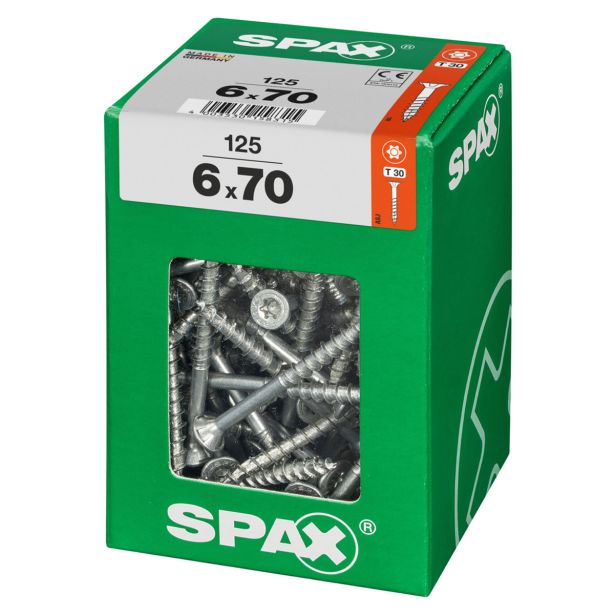 UNIVERZALNI VIJAK SPAX TX 6X70 WIROX A2F V ZAVITKU 125 KOS