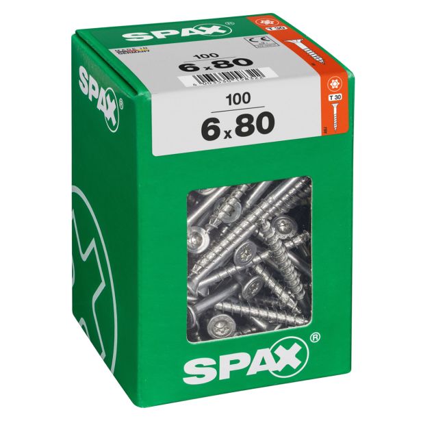 UNIVERZALNI VIJAK SPAX TX 6X80 WIROX A2F V ZAVITKU 100 KOS