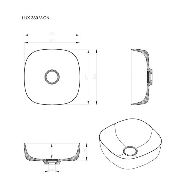 UMIVALNIK KOLPA SAN LUX 380 KERROCK ON GLOSS