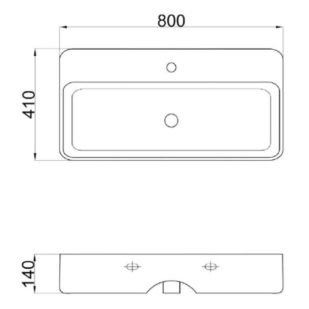 UMIVALNIK OLYMPIA TRATTO 80X41X14 CM STENSKI