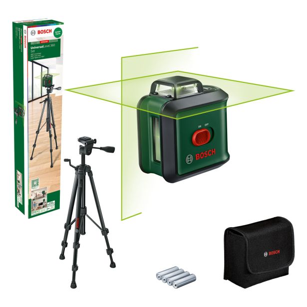 UNIVERSALLEVEL 360 + TT 150 LINIJSKI LASER Z ZELENIM ŽARKOM + STOJALO TT 150