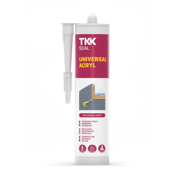 UNIVERZALNA AKRILNA TESNILNA MASA 260 ML BELA.