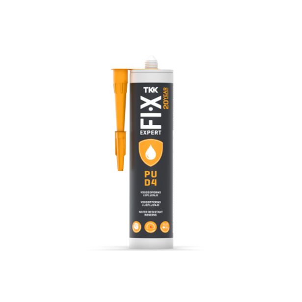 UNIVERZALNO LEPILO FIX 12 EXPERT PU D4 300 ML VODOODPORNO LEPILO