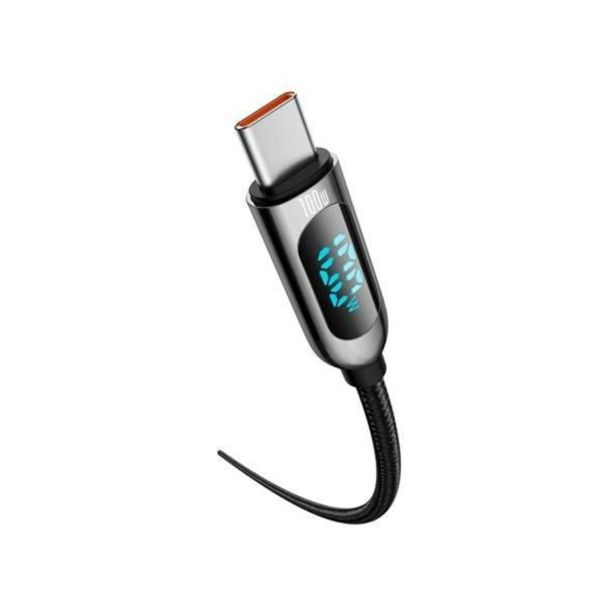 USB KABEL BASEUS KABEL USB-C/USB-C 100W BASEUS DISPLAY 2M ČRN