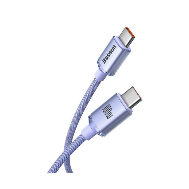 USB KABEL BASEUS KABEL USB-C/USB-C 2M 100W BASEUS VIJOLIČEN