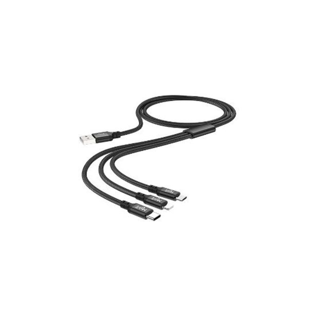 USB KABEL MOYE CONNECT DATA 3 V 1 - 1M USB-C/MICRO/LIGHTNING