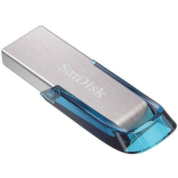 USB KLJUČ SANDISK 128GB ULTRA FLAIR 3.0 MODRA