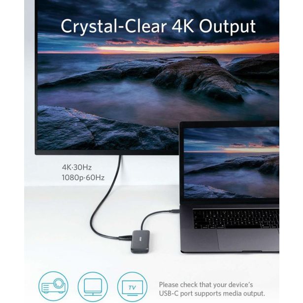 USB RAZDELILEC ANKER PREMIUM 5 IN 1 USB-C HUB
