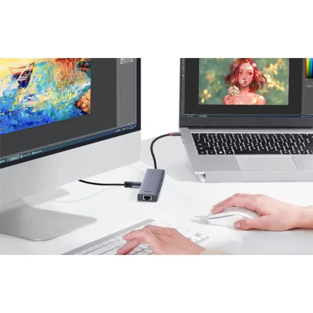 USB RAZDELILEC (HUB) BASEUS HUB USB-C HDMI 4K 30HZ 100W