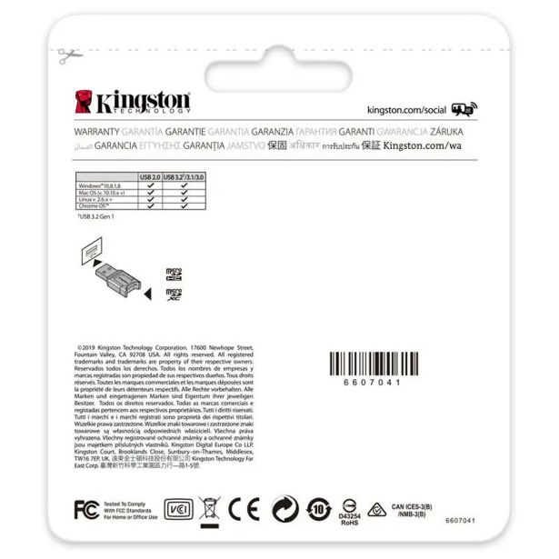 USB RAZDELILEC (HUB) KINGSTON ČITALEC K. USB3.2 MLPM MOBILELITE PLUS M
