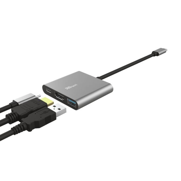 USB RAZDELILEC TRUST MULTIPORT DALYX 3/1 USB-C ADAPTER ALUMINIJ