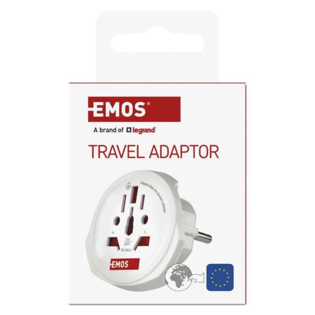 USMERNIK EMOS POTOVALNI ADAPTER P055E BEL