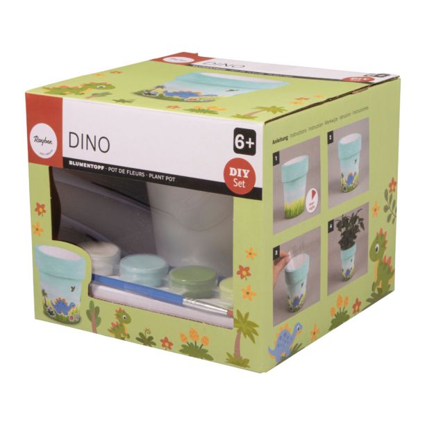 USTVARJALNI SET LONČEK ZA ROŽE DINOZAVER