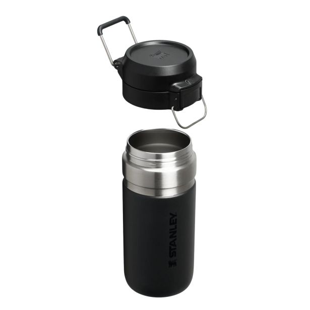 VAKUUMSKA STEKLENICA THE QUICK-FLIP WATER BOTTLE 0.47L, BLACK 2.0