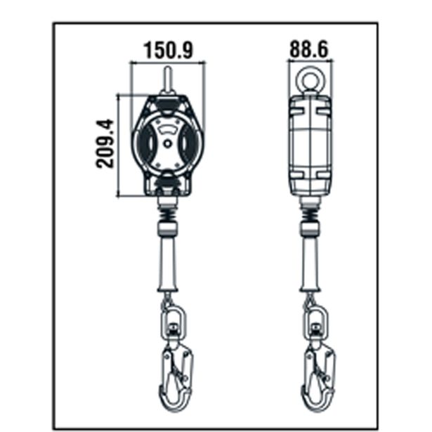 VARNOSTNA VRV KRATOS HELIXON ŽIČNA VRV 7M - FA2040207B