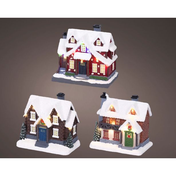 VASICA DECORIS HIŠKA Z LED LUČKO 9 L 8X13.5X13 CM, SORTIRANO
