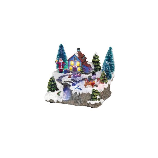 VASICA LUMINEO HIŠKA Z REKO 16X19X15 CM SORT